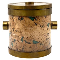 Hollywood regency golden Ice Bucket, France ca. 1970s