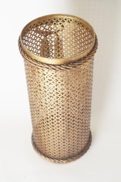 Hollywood Regency Golden Umbrella stand by Li Puma Firenze, Italy 1950s