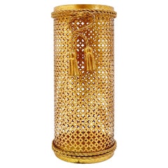 Porte-parapluies doré Hollywood Regency par Li Puma Firenze, Italie années 1950