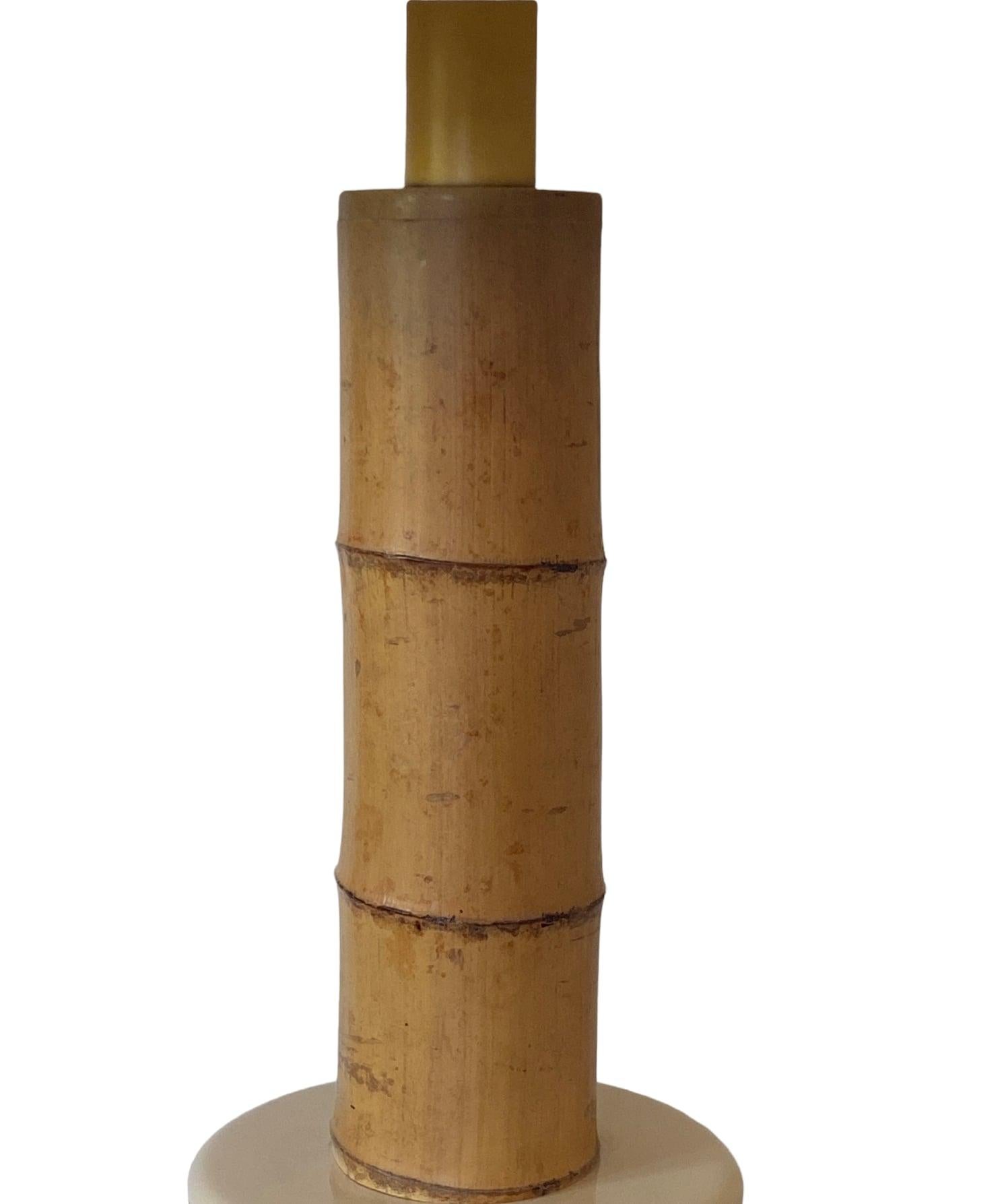 Hollywood Regency Great Bamboo Table Lamp, RCM 1867 Italy, 1970s For Sale 2
