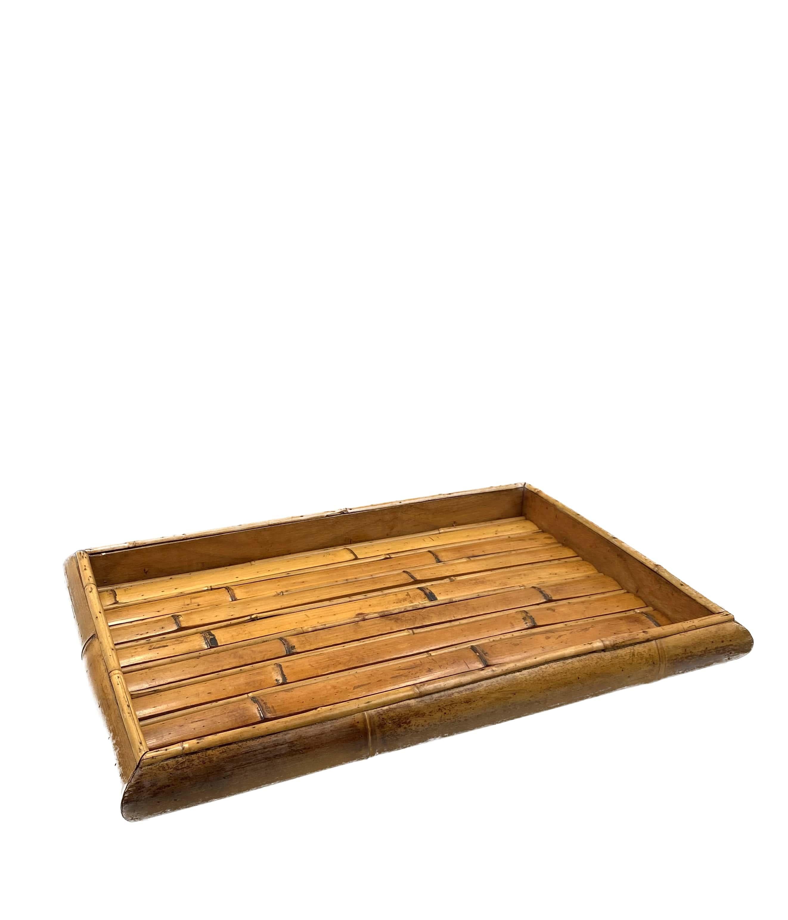 Hollywood regency great bamboo tray, Italy 1970s For Sale 1
