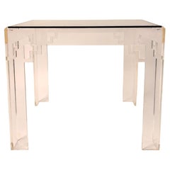 Hollywood Regency Greek Key Side Tables