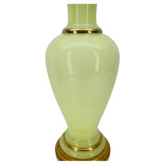 Hollywood Regency Green Opaline Table Lamp, circa 1950's