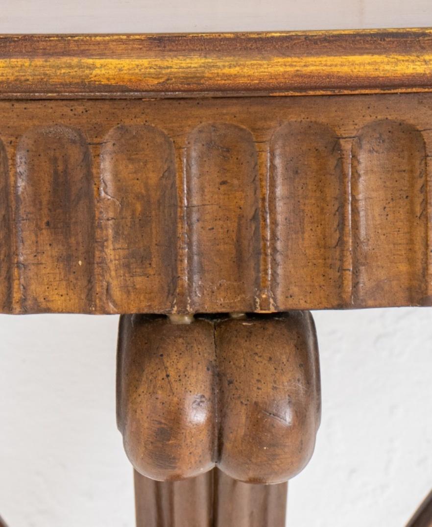 Walnut Hollywood Regency Grosfeld House Feather Console