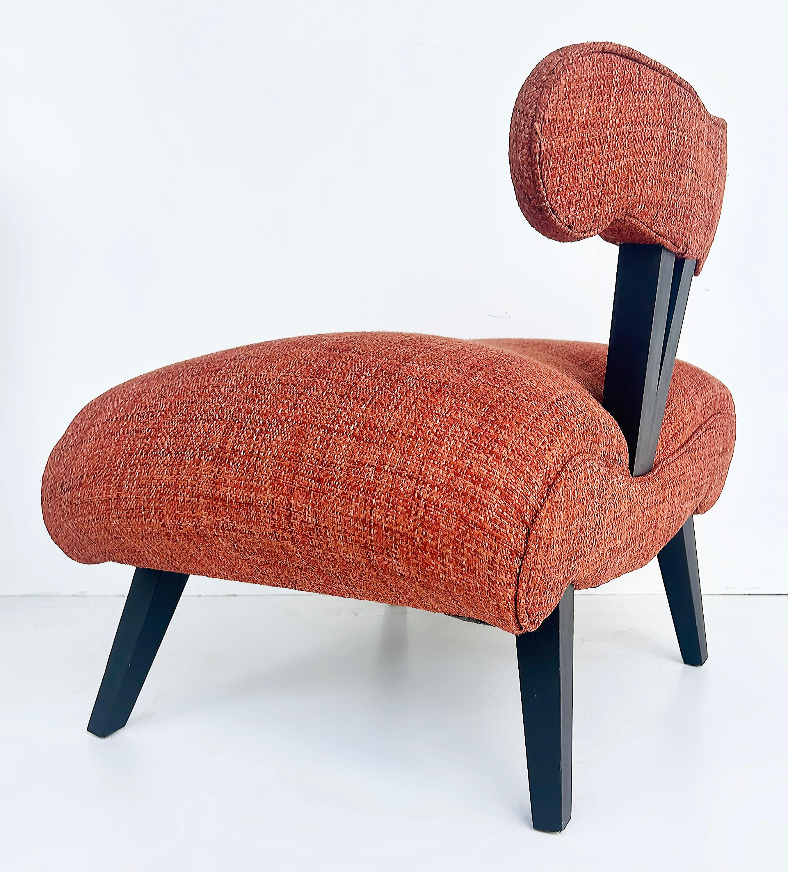 Milieu du XXe siècle Chaise pantoufle originale Grosfeld House Hollywood Regency des années 1940
