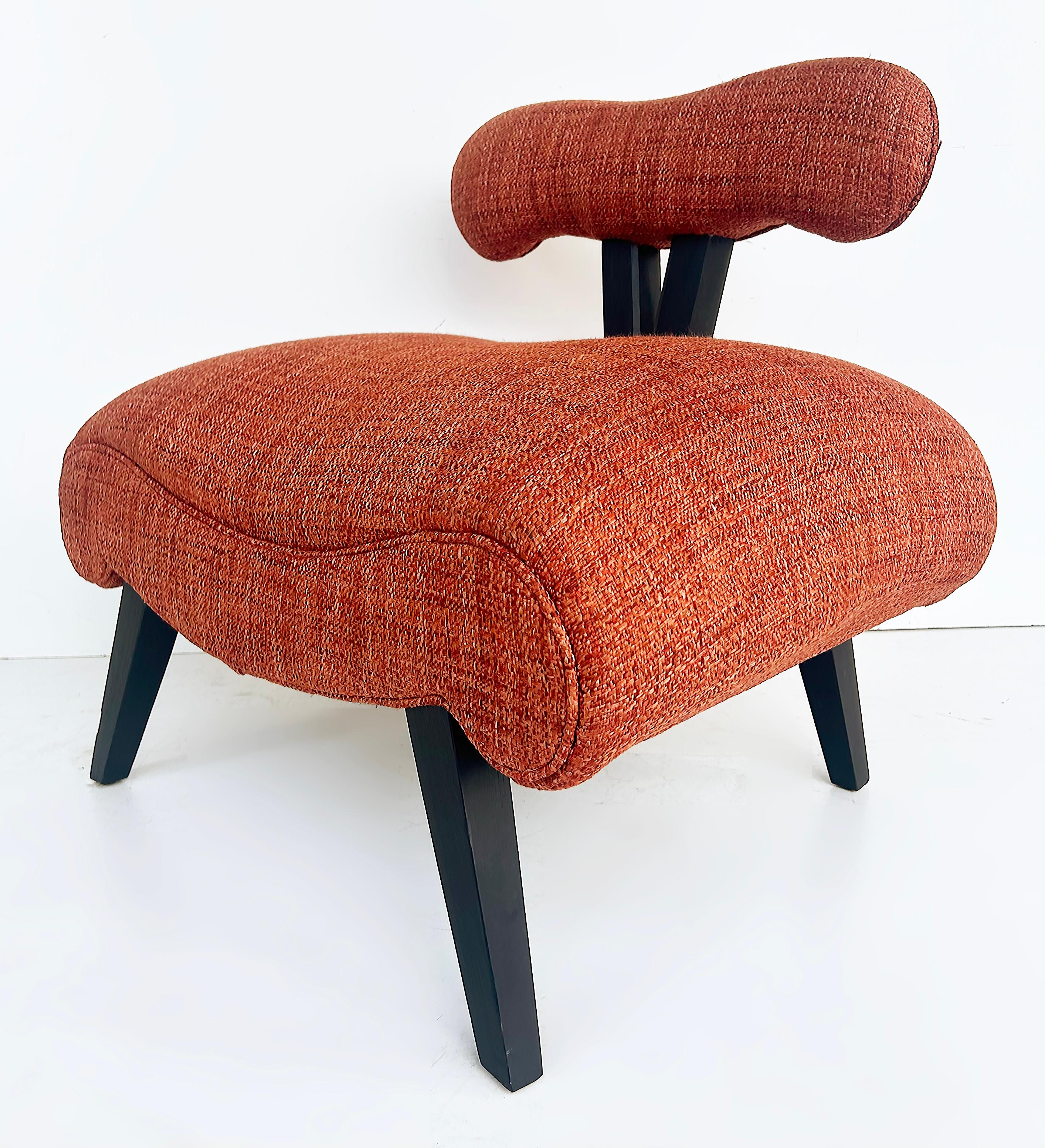 Chaise pantoufle originale Grosfeld House Hollywood Regency des années 1940 1