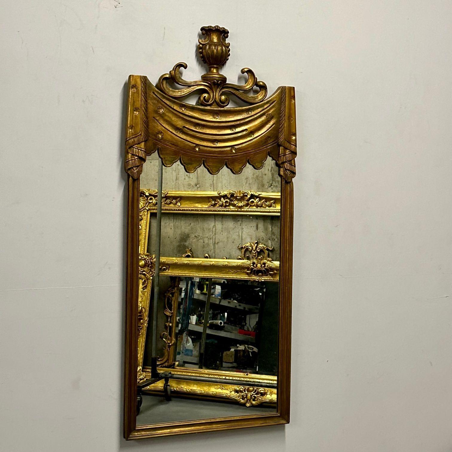 American Hollywood Regency Grosfeld House Wall / Console / Pier Mirror, Draper Style