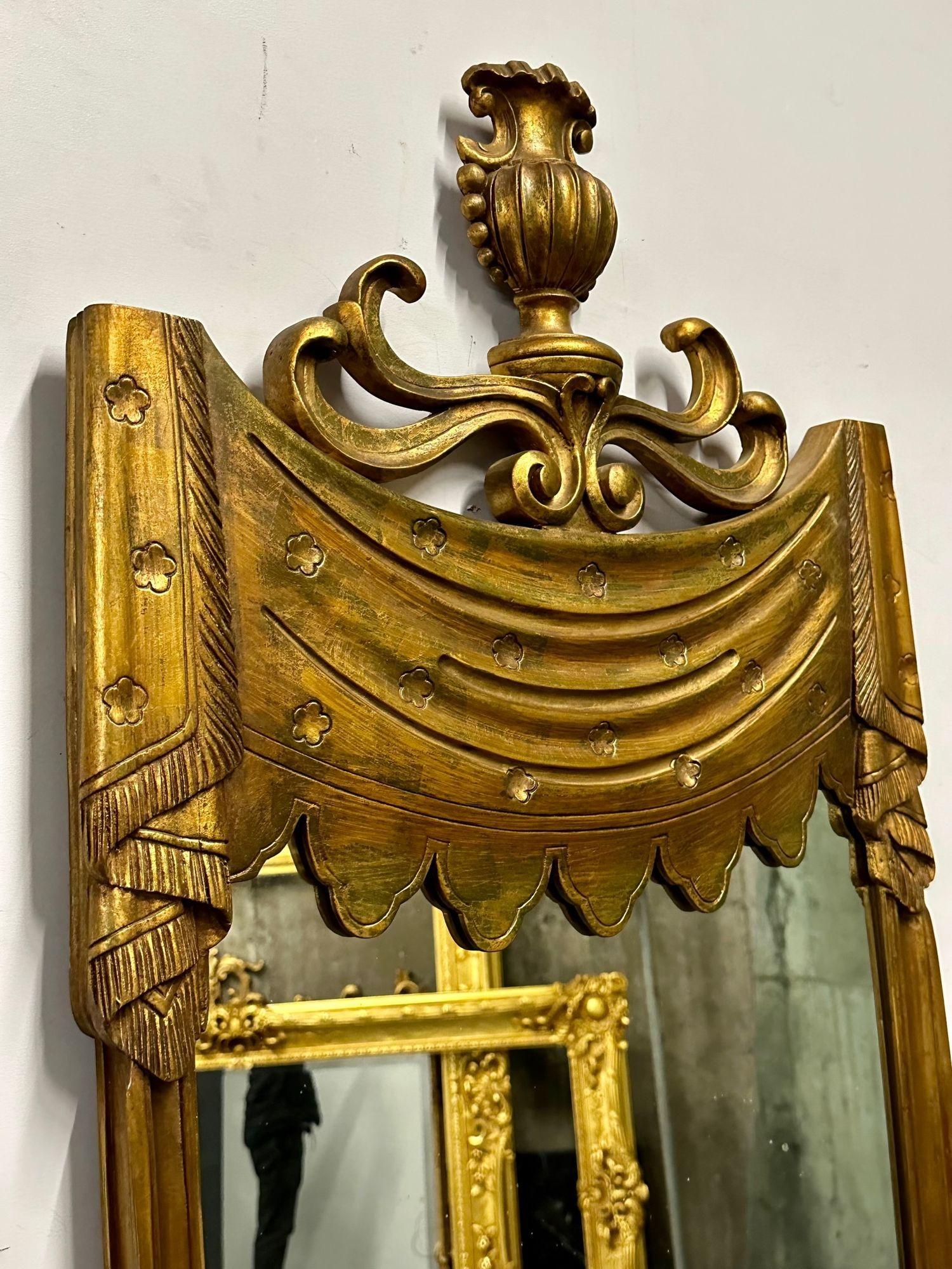 Hollywood Regency Grosfeld House Wall / Console / Pier Mirror, Draper Style 1