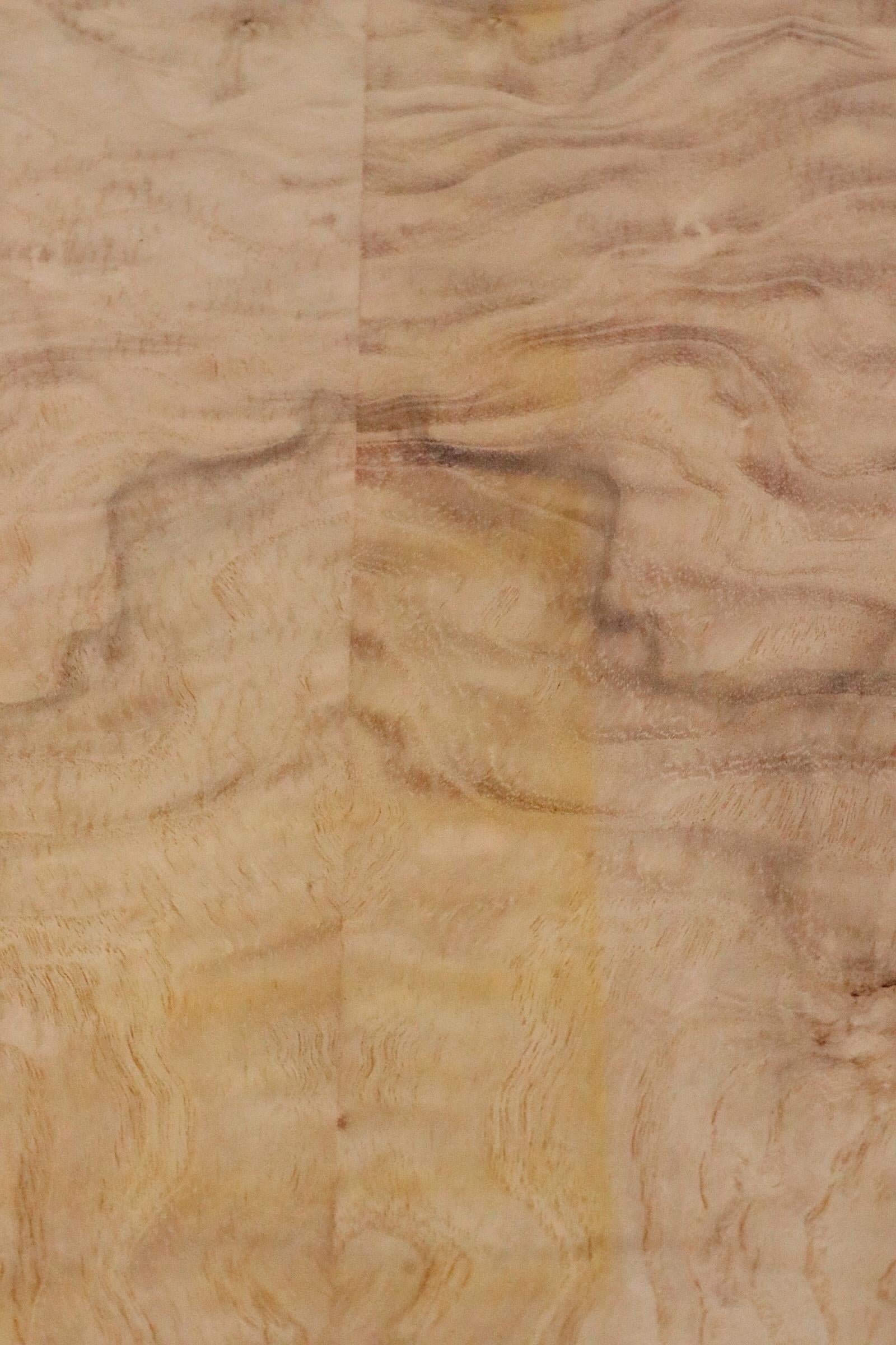 Hollywood Regency  Henredon Scene Two Burl Parsons Dining Table with Two Leaves For Sale 8
