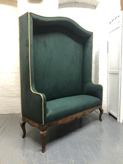 Hollywood Regency High Back Bench