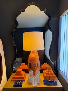 Hollywood Regency Horn Veneer and Resin Wall Mirror