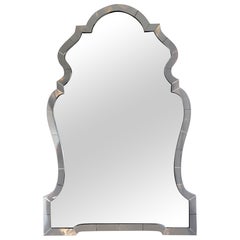 Hollywood Regency Horn Veneer and Resin Wall Mirror