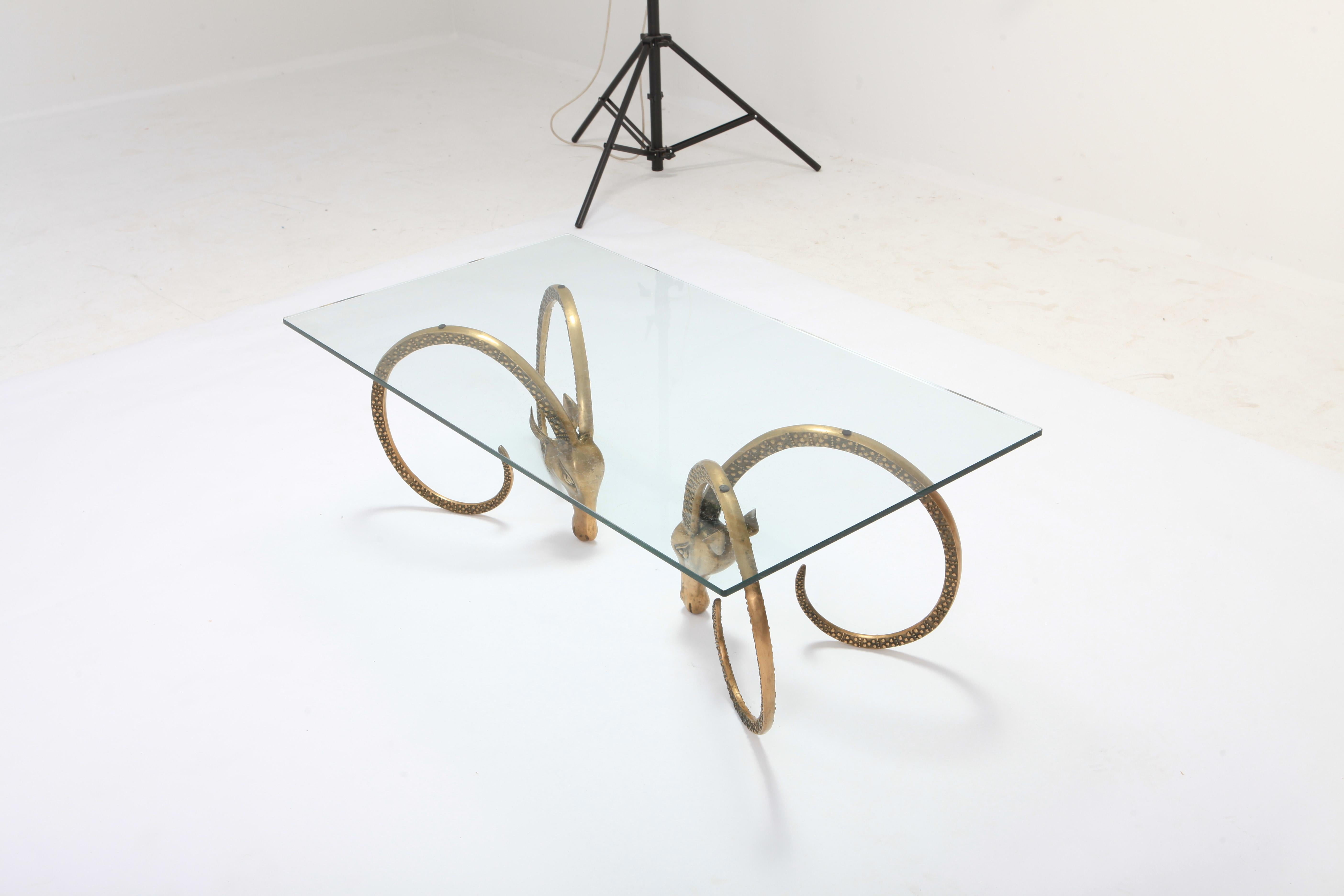 Hollywood Regency Ibex Coffee Table in the Manner of Alain Chervet In Good Condition In Antwerp, BE