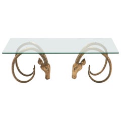 Hollywood Regency Ibex Coffee Table in the Manner of Alain Chervet