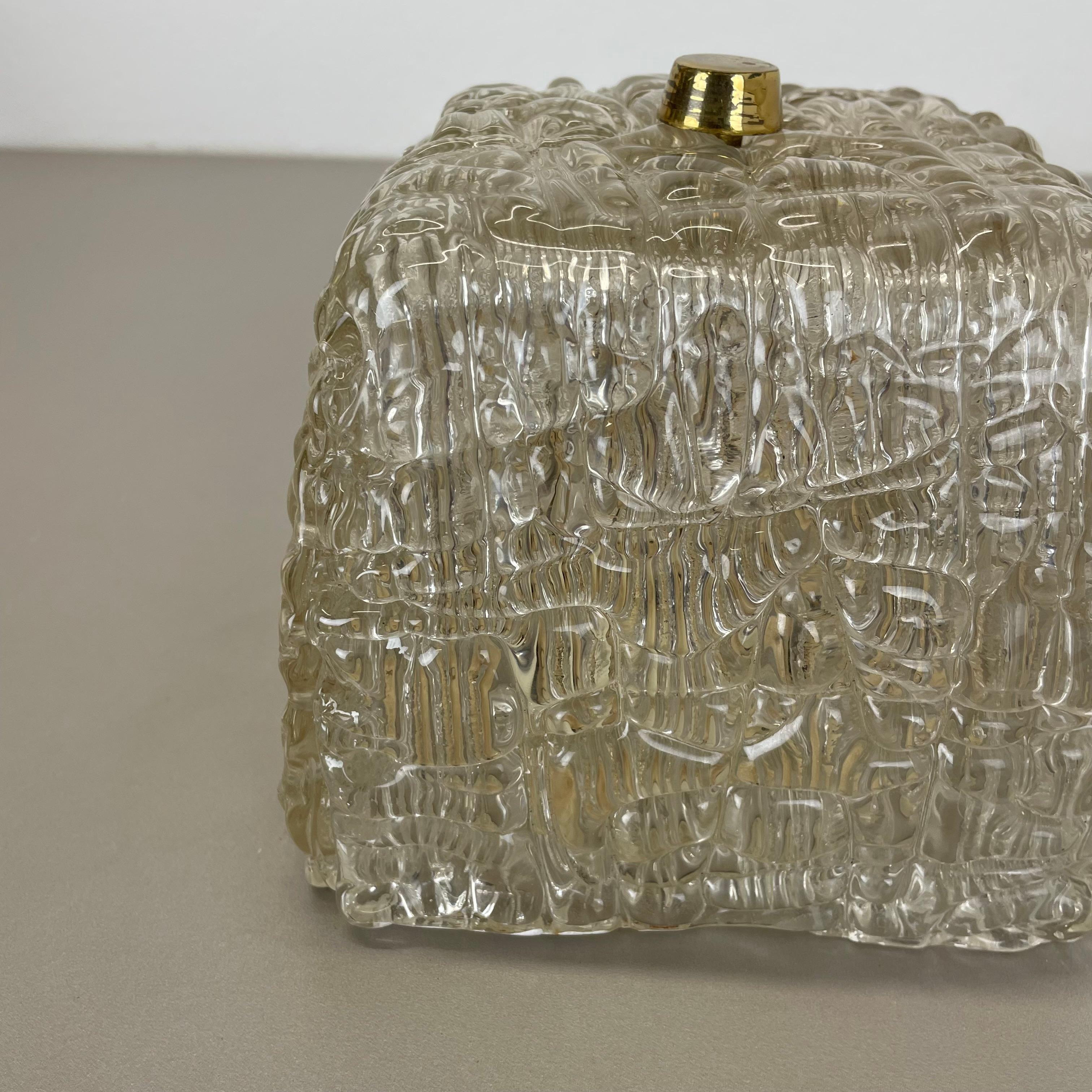 Lámpara de techo de cristal helado Hollywood Regency, J.T. Kalmar Lights, Austria, años 50 en venta 3