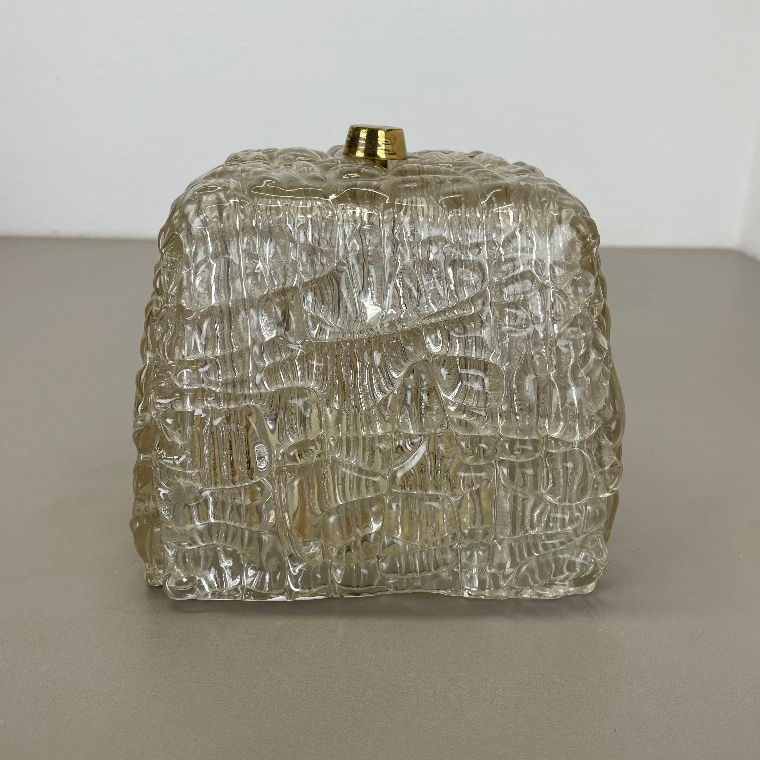 Lámpara de techo de cristal helado Hollywood Regency, J.T. Kalmar Lights, Austria, años 50 en venta 4
