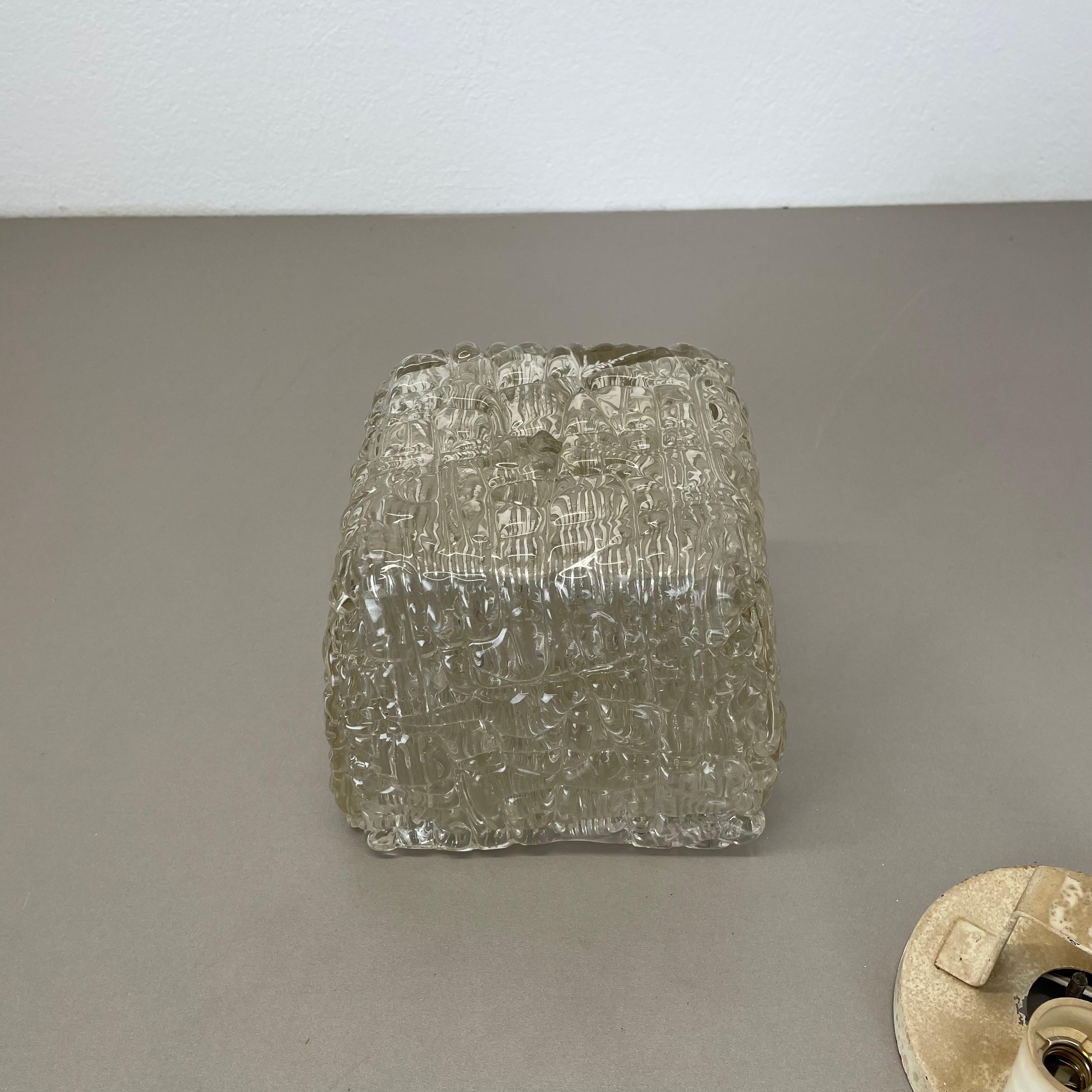 Lámpara de techo de cristal helado Hollywood Regency, J.T. Kalmar Lights, Austria, años 50 en venta 6