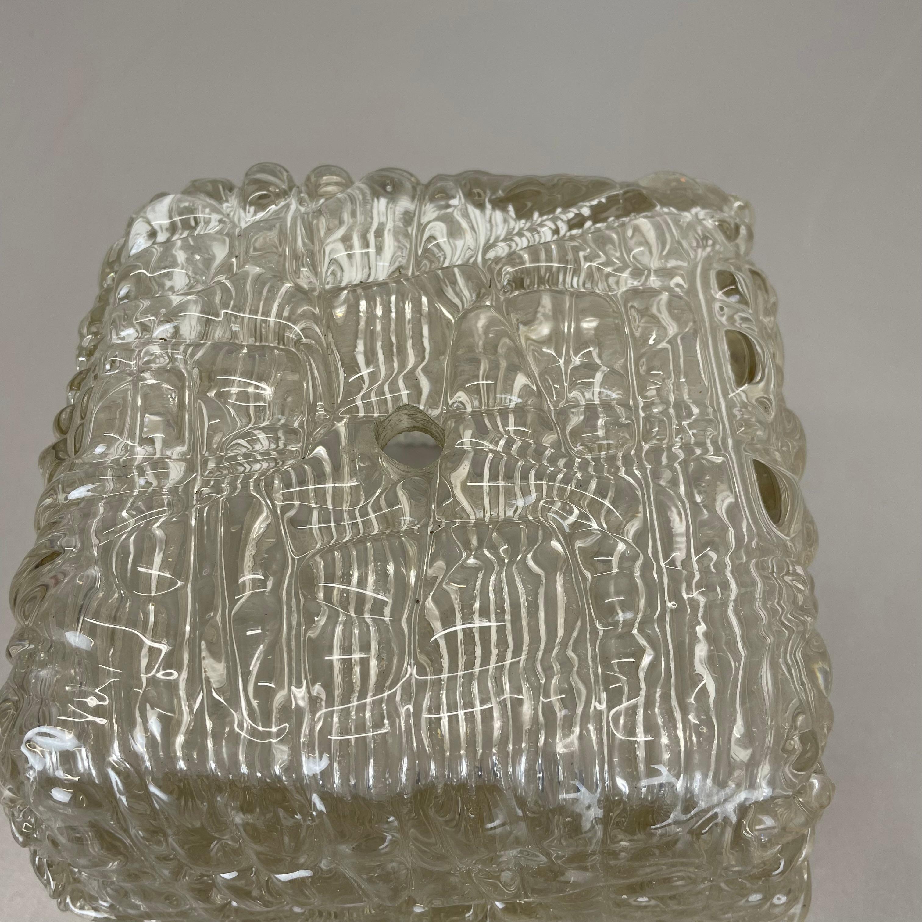 Lámpara de techo de cristal helado Hollywood Regency, J.T. Kalmar Lights, Austria, años 50 en venta 9