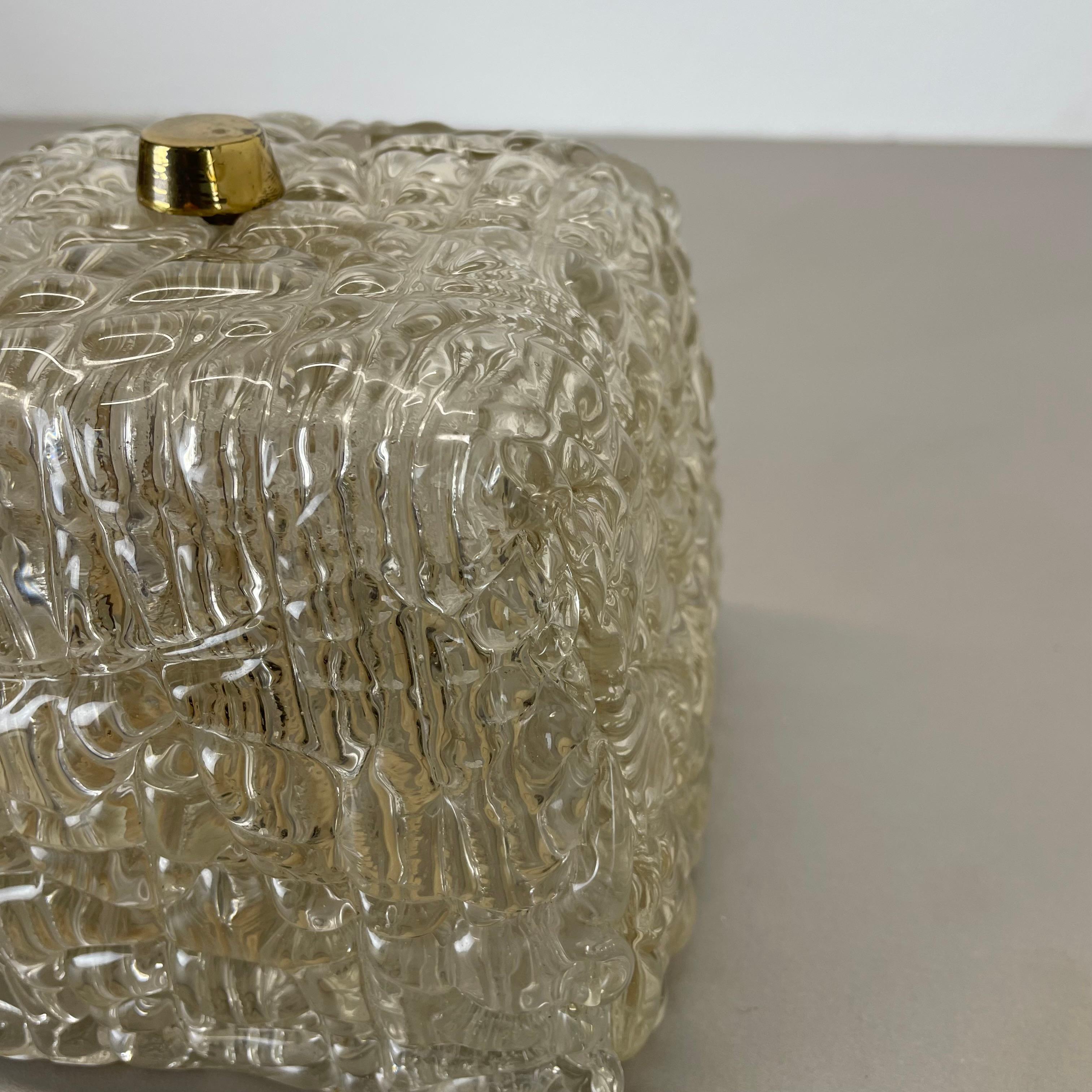 Lámpara de techo de cristal helado Hollywood Regency, J.T. Kalmar Lights, Austria, años 50 en venta 2