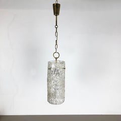 Hollywood Regency-Hängelampe aus Eisglas, J. T. Kalmar Lights, Österreich, 1950er Jahre