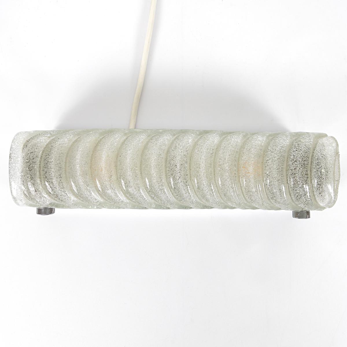 Hollywood Regency Ice Glass Sconce or Flush Mount by Kalmar In Good Condition For Sale In Doornspijk, NL