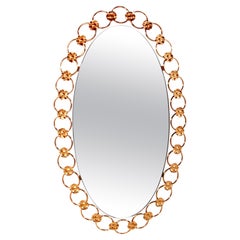 Hollywood Regency Illuminated Wall Mirror 1960s Germany