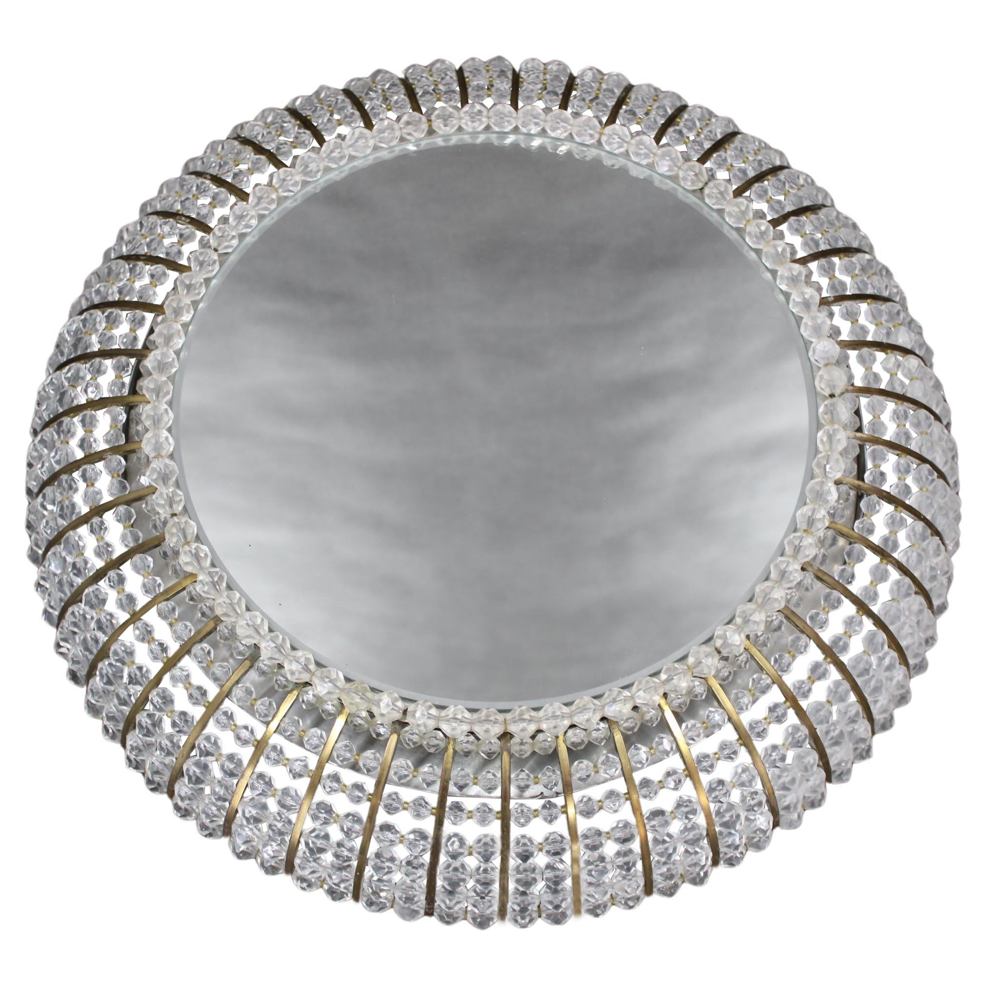 Hollywood Regency Illuminated Wall Mirror, Austria, 1970s For Sale