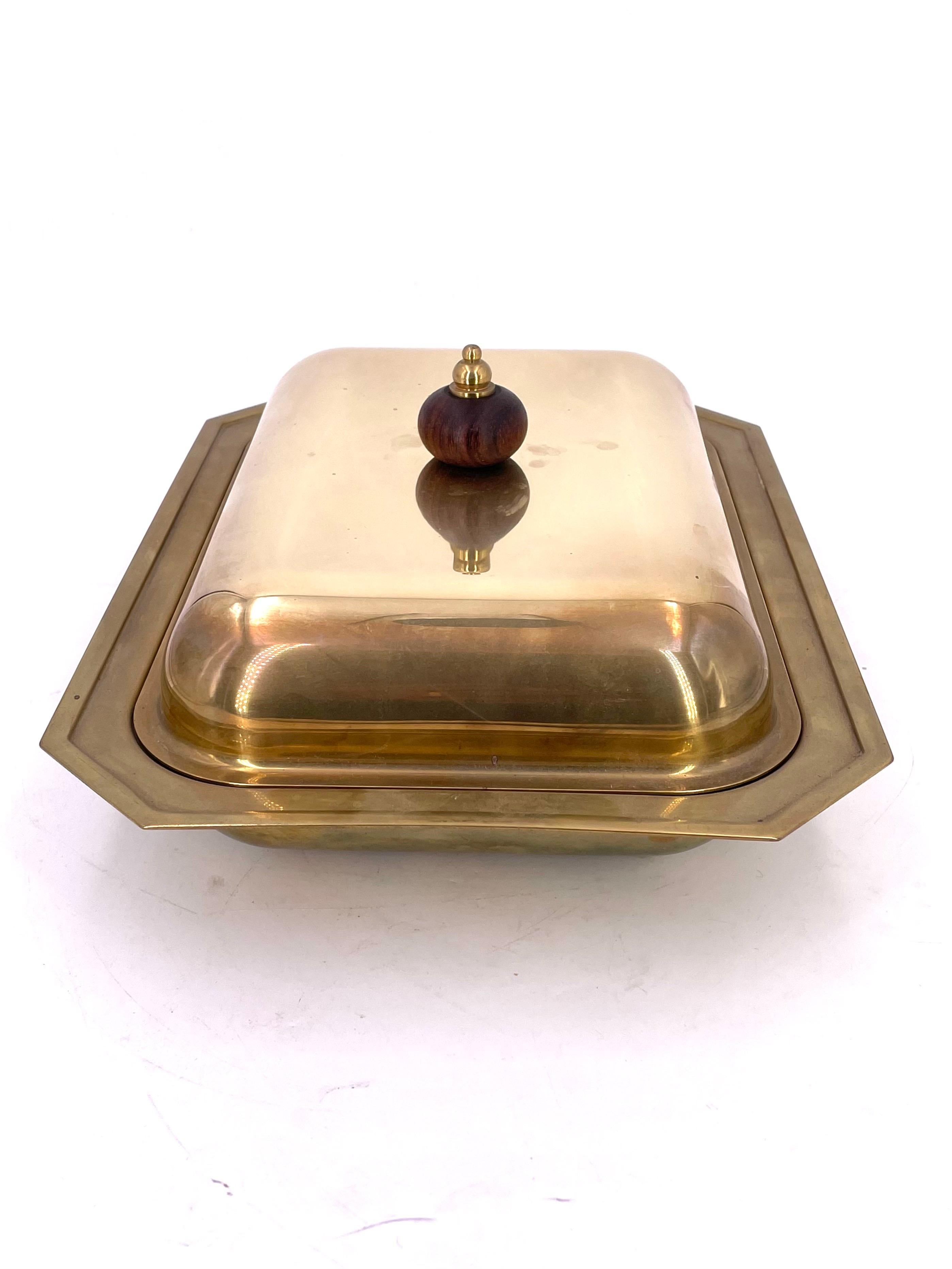 copper butter dish with lid