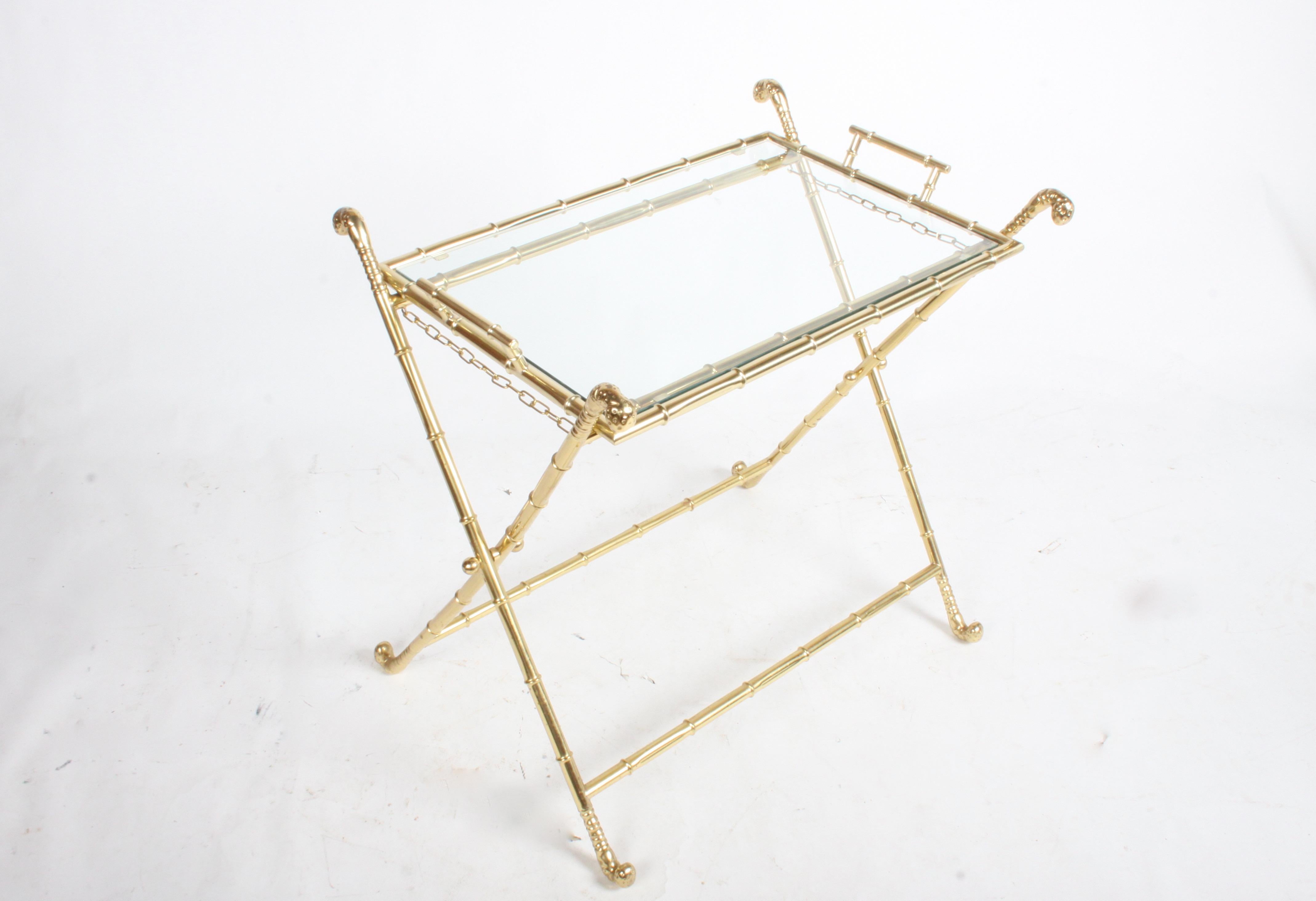 brass tray table