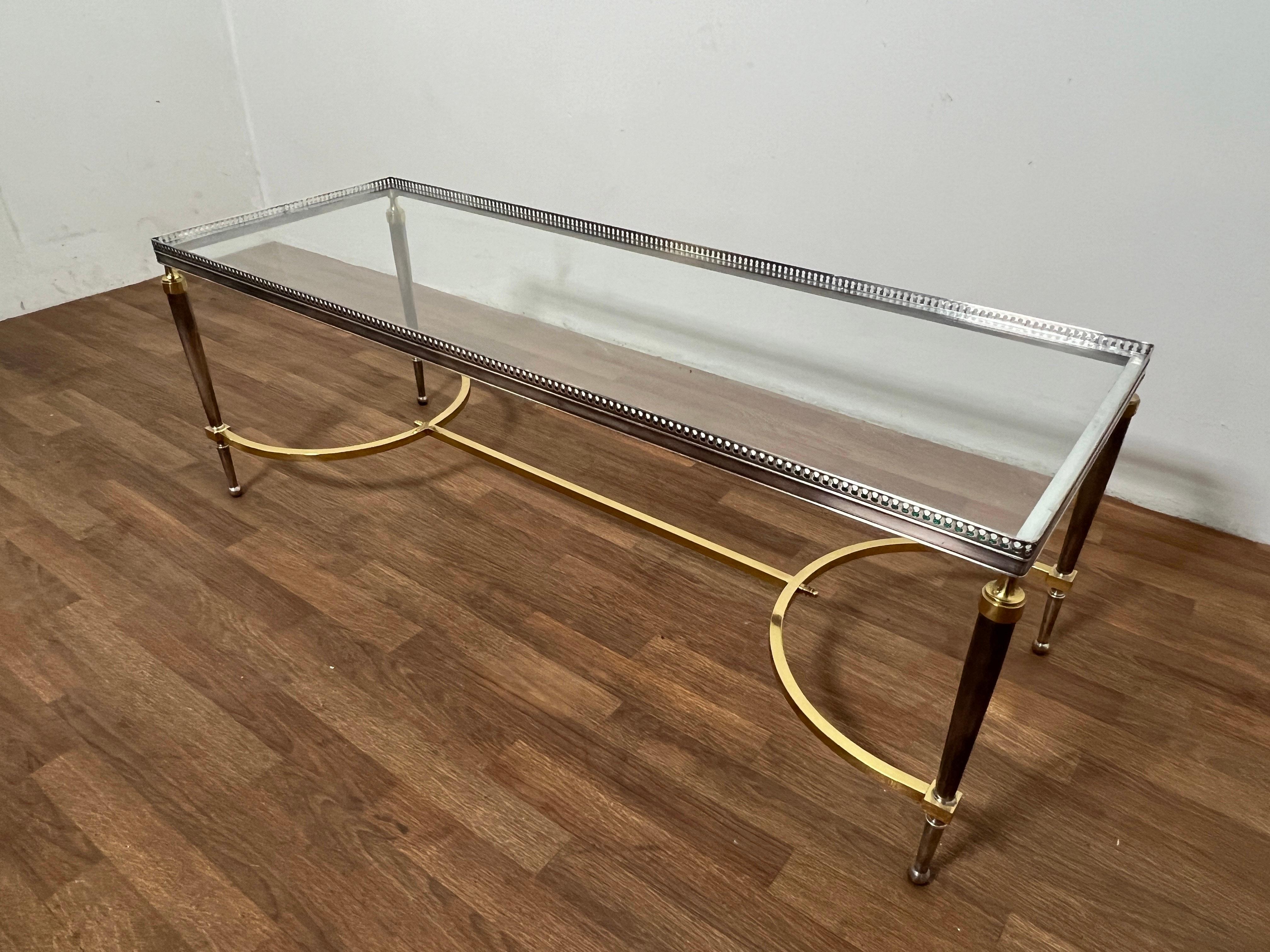 Hollywood Regency coffee table, marked 