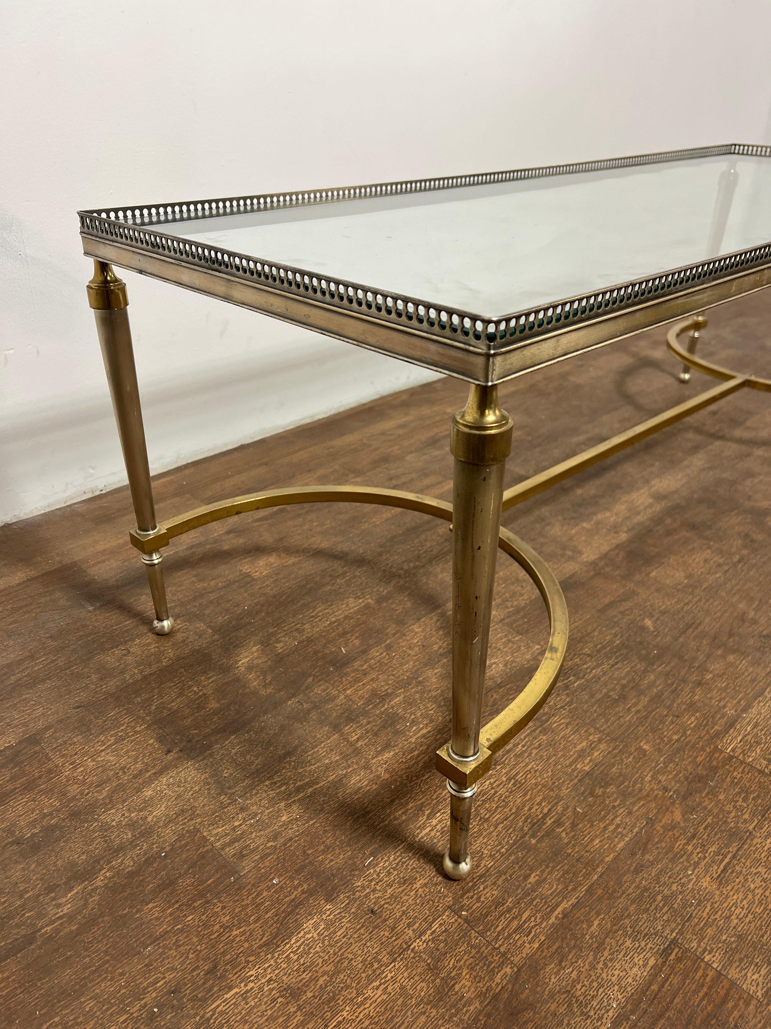 italien Table basse en métal mixte de style Maison Jansen, A.C. Italian Maison Jansen Style C. 1960s en vente