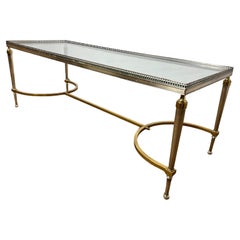 Mesa de centro de metal mixto estilo Hollywood Regency italiano Maison Jansen S. 1960
