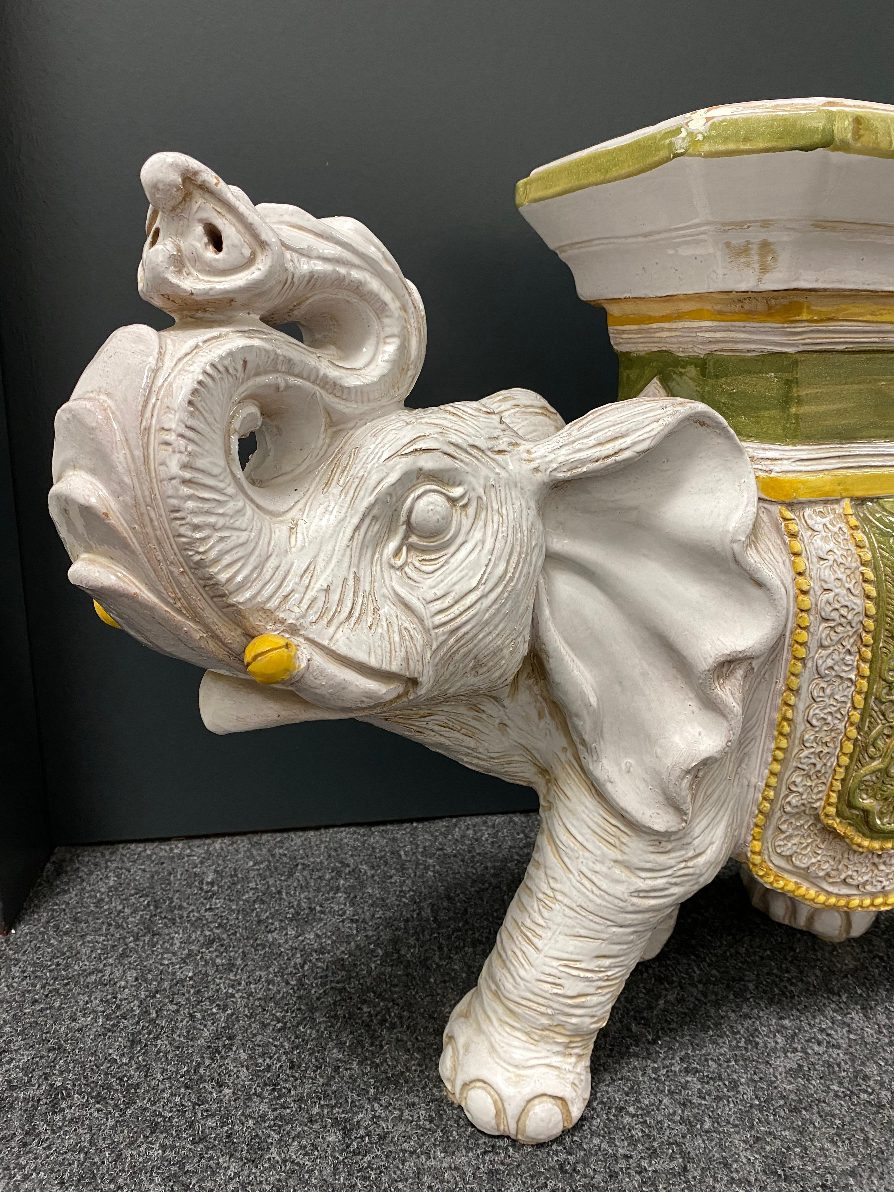 terracotta elephant stand