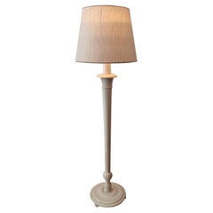 Used Hollywood Regency Ivory Laquered Wood Floor Lamp, France