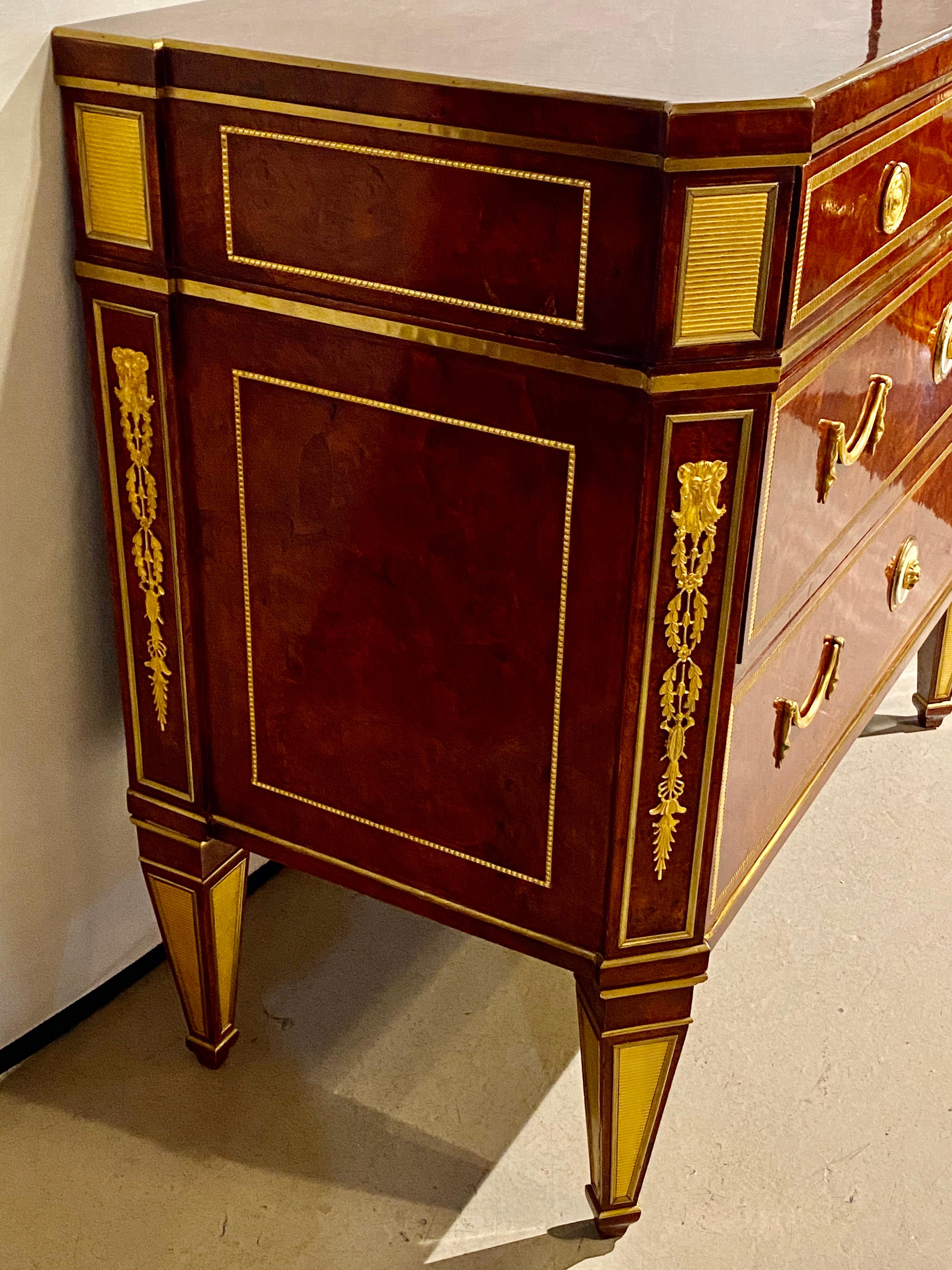 Neoclassical, Rare Commodes, Tortoise Shell Veneer, Bronze, Baltic States, 1880s For Sale 14