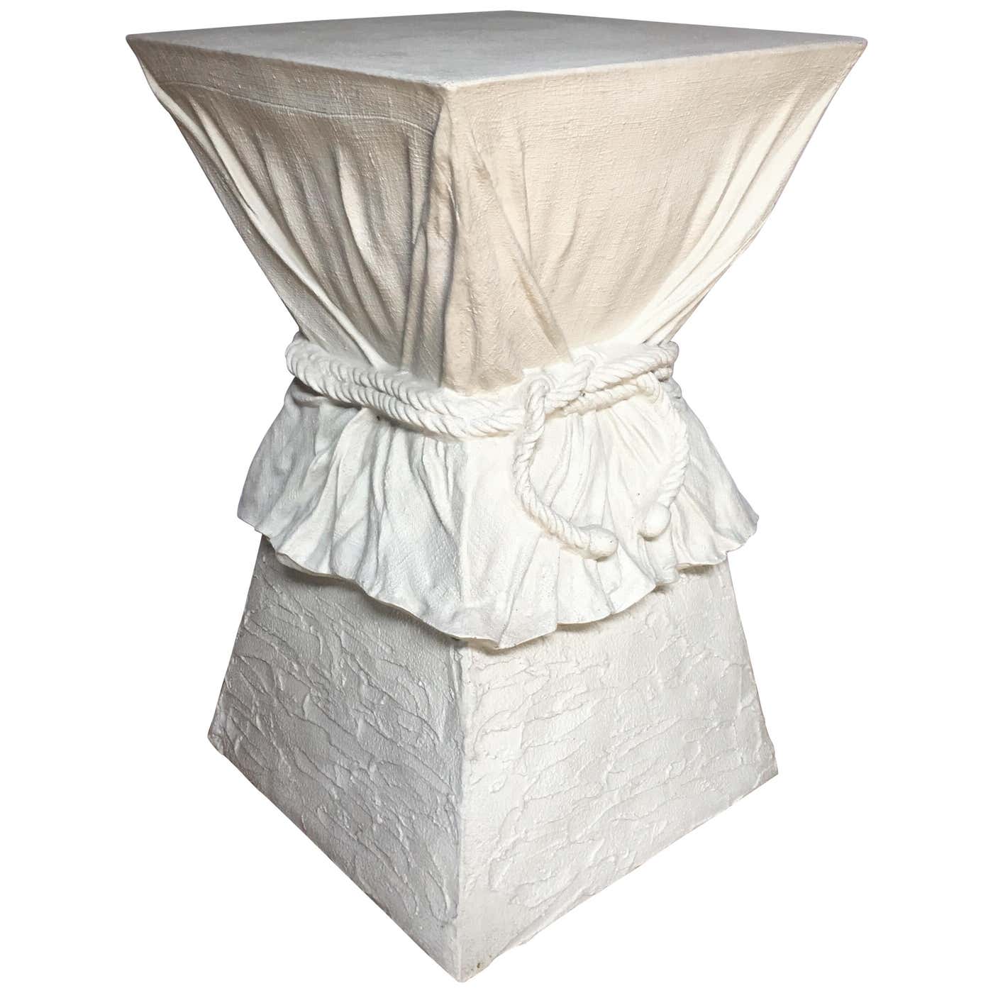 Hollywood Regency John Dickinson Style Draped Rope Side Table at 1stDibs