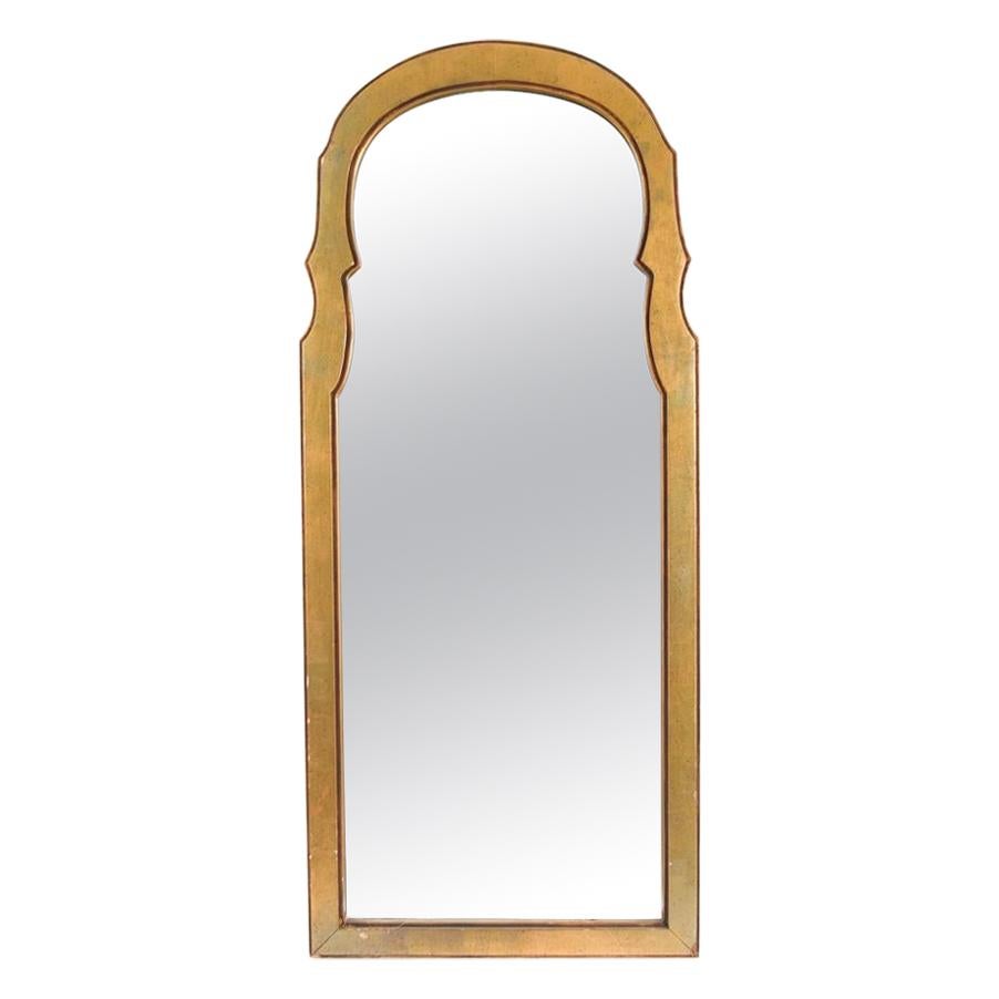 Hollywood Regency Key Hole Mirror with Giltwood Frame