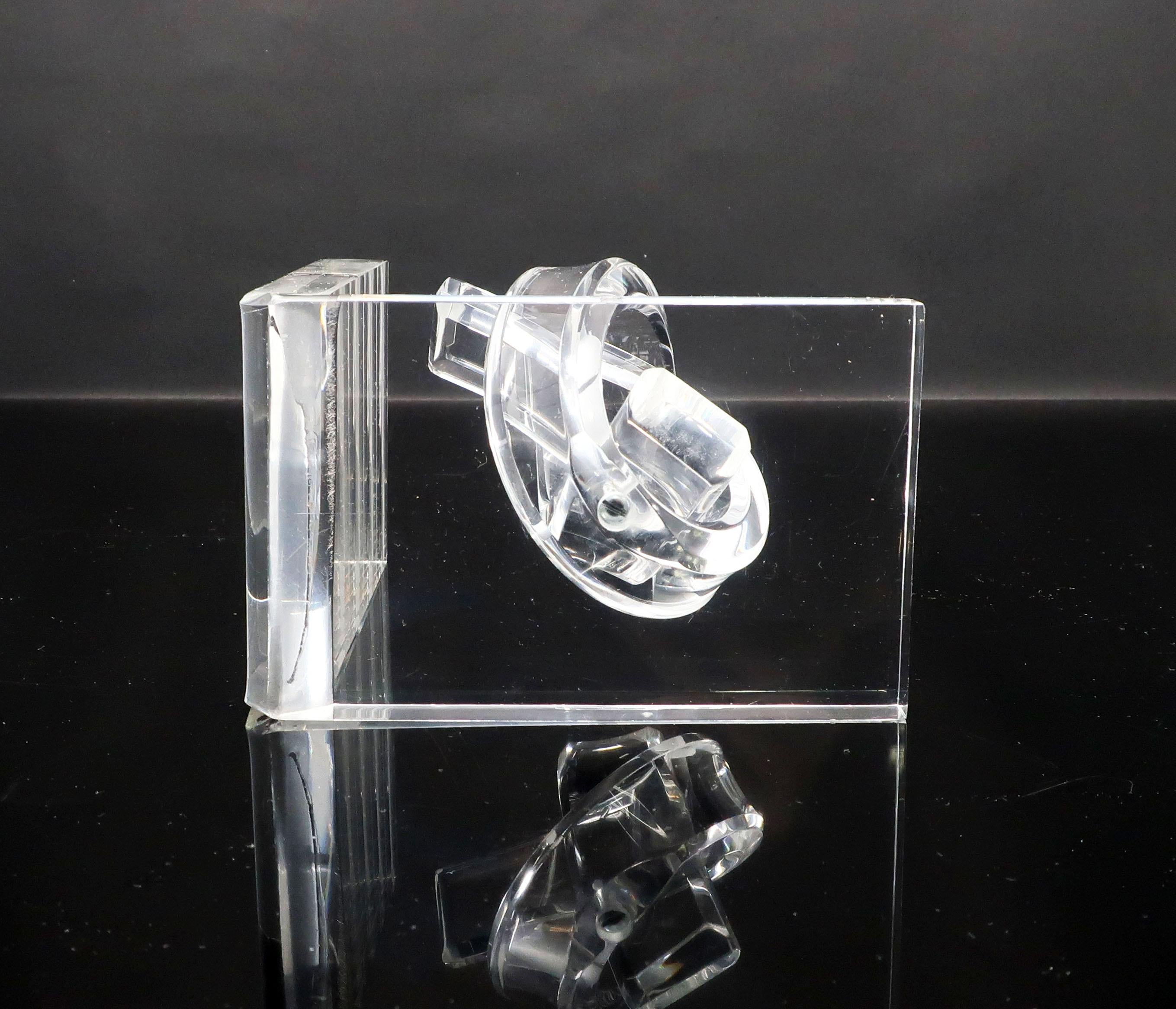 Hollywood Regency Knotted Lucite Bookends 5