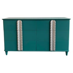 Hollywood Regency Lacquered Mahogany Double Dresser By John Stuart
