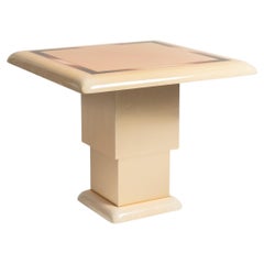 Mesa de centro o de juego de pergamino lacado Hollywood Regency, 1970-1980, EE.UU.