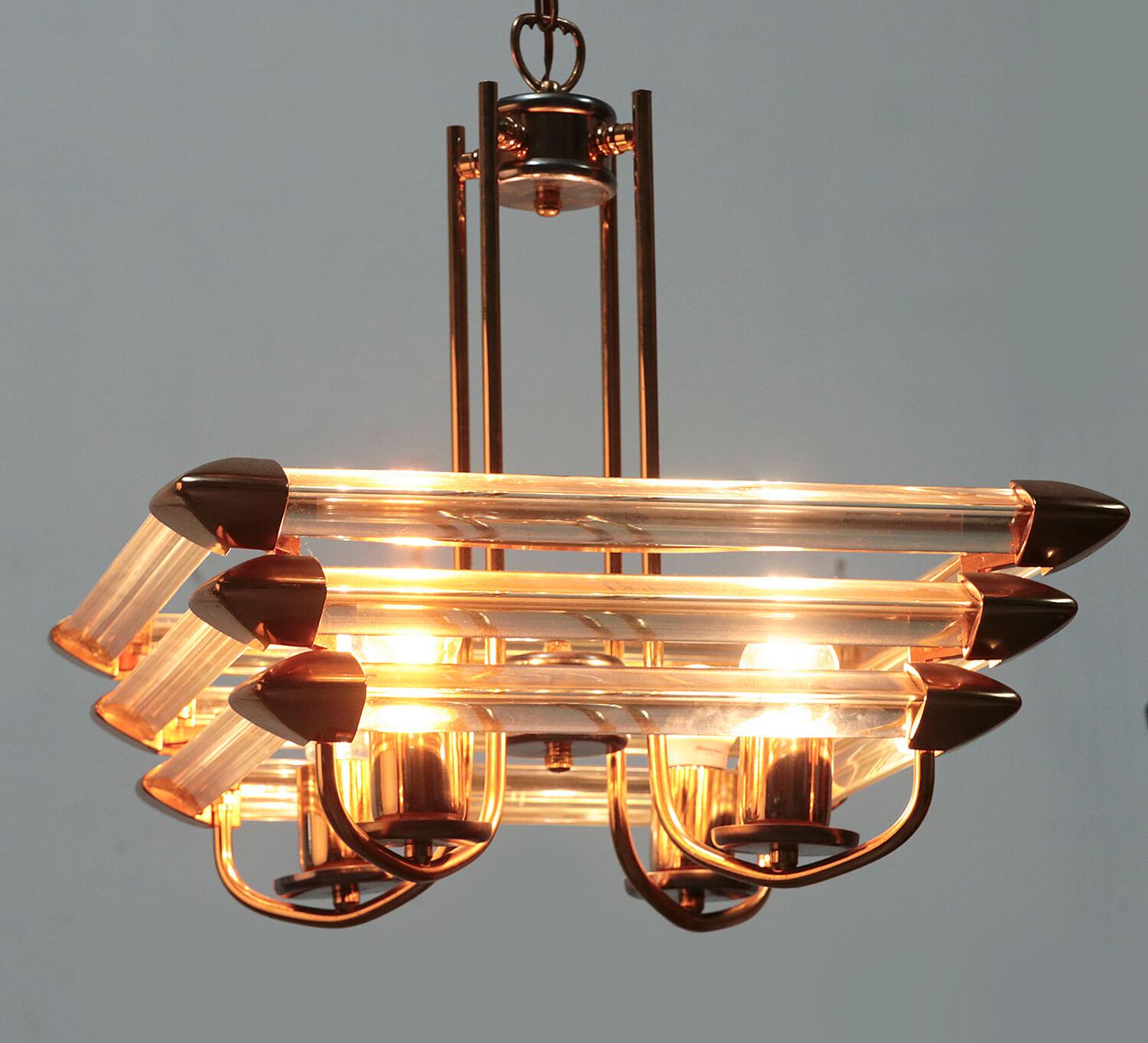 Italian Hollywood Regency Lamp with Prism Glass