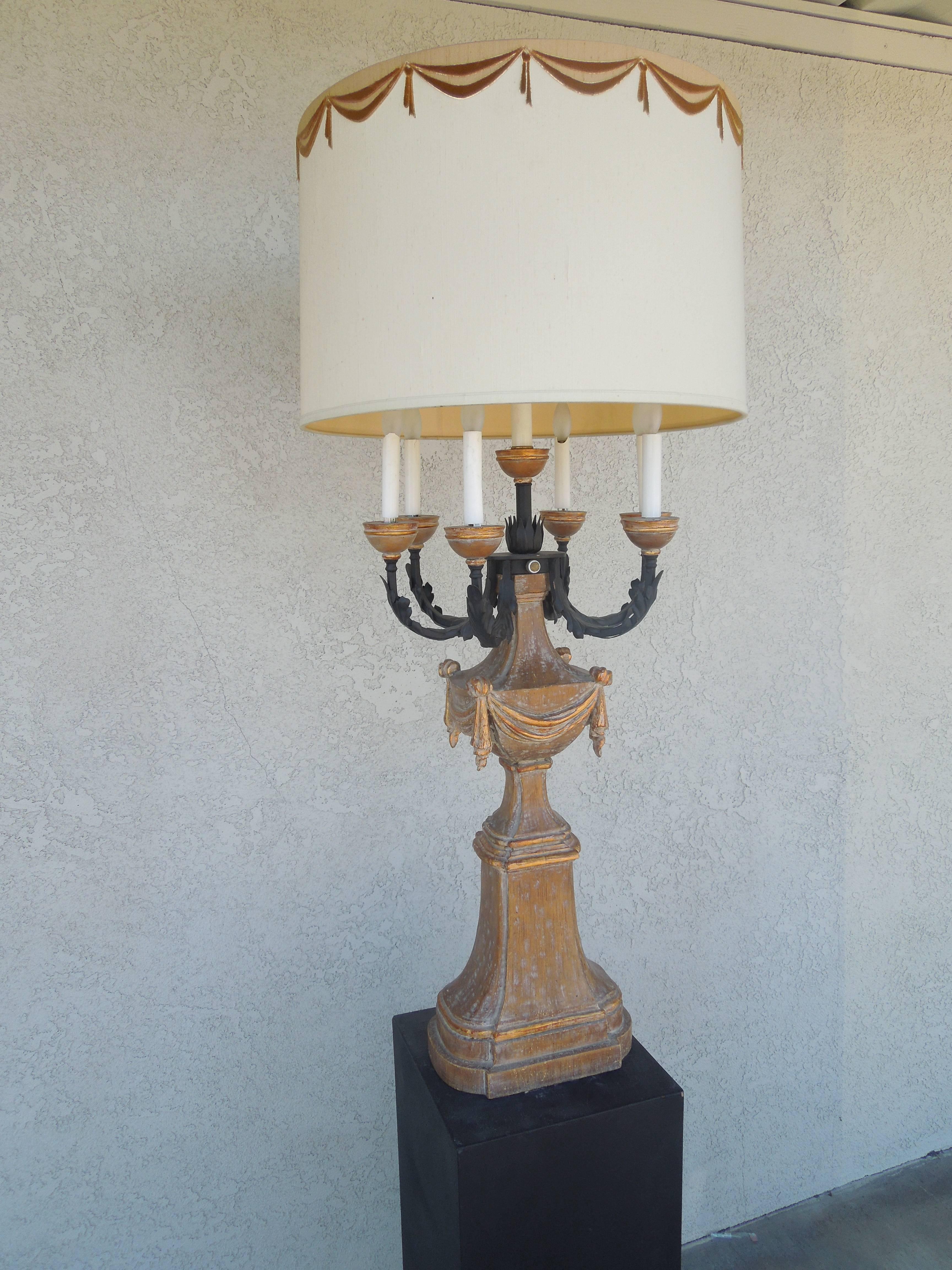 Other Hollywood Regency Large 1950s Candelabra Lamp by Marbro Lamps