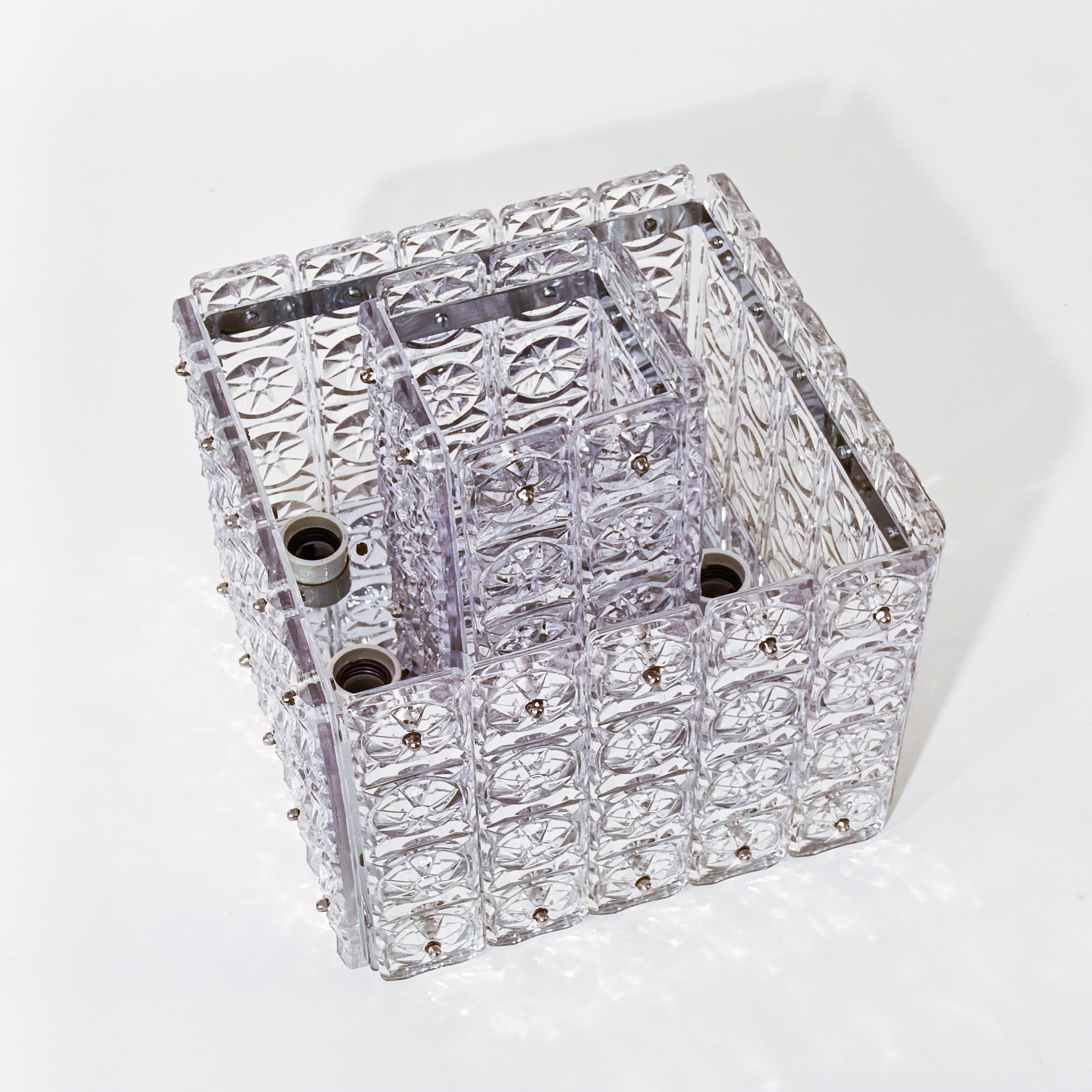 Hollywood Regency. Grande boîte d'encastrement en cristal de Kinkeldey, Allemagne, années 1970 en vente 9