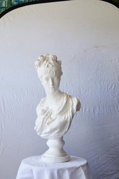 Grande busto in gesso Hollywood Regency
