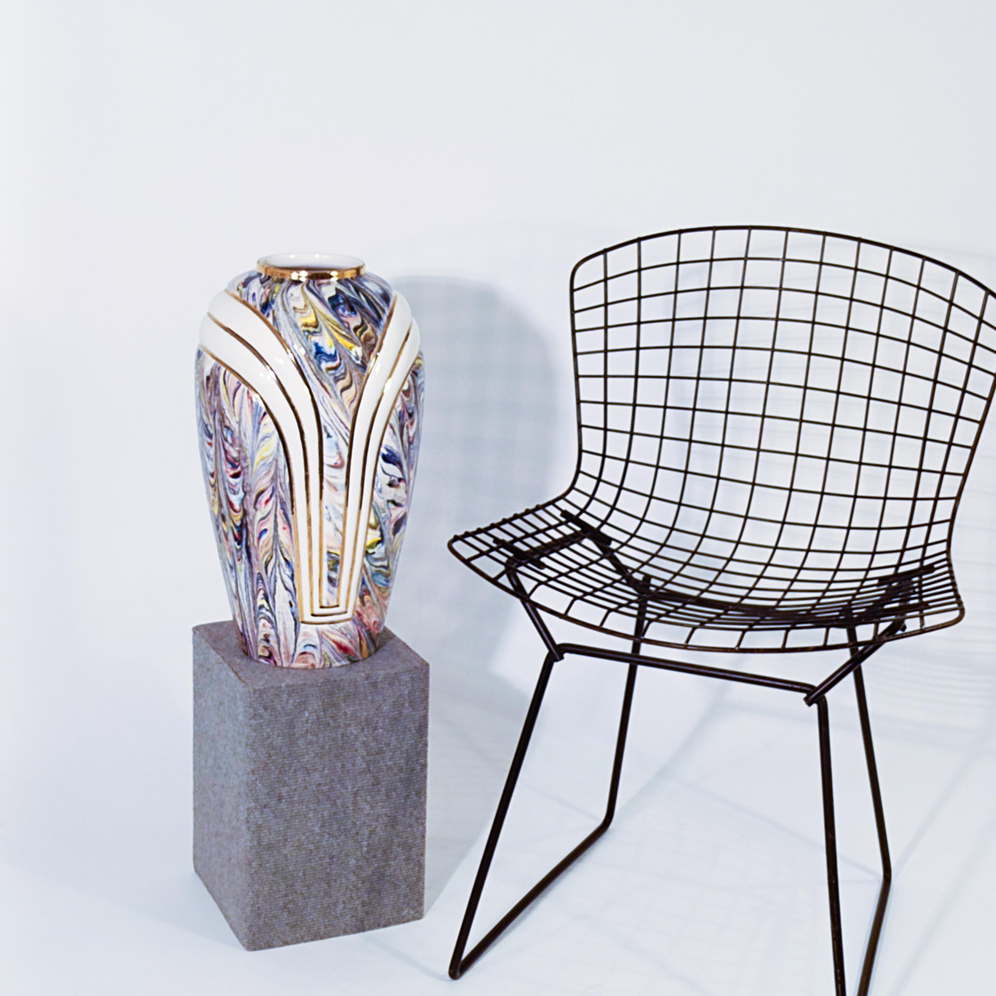 Hollywood Regency. Grande vaso postmoderno in ceramica di Manises, Spagna, anni '80 in vendita 3