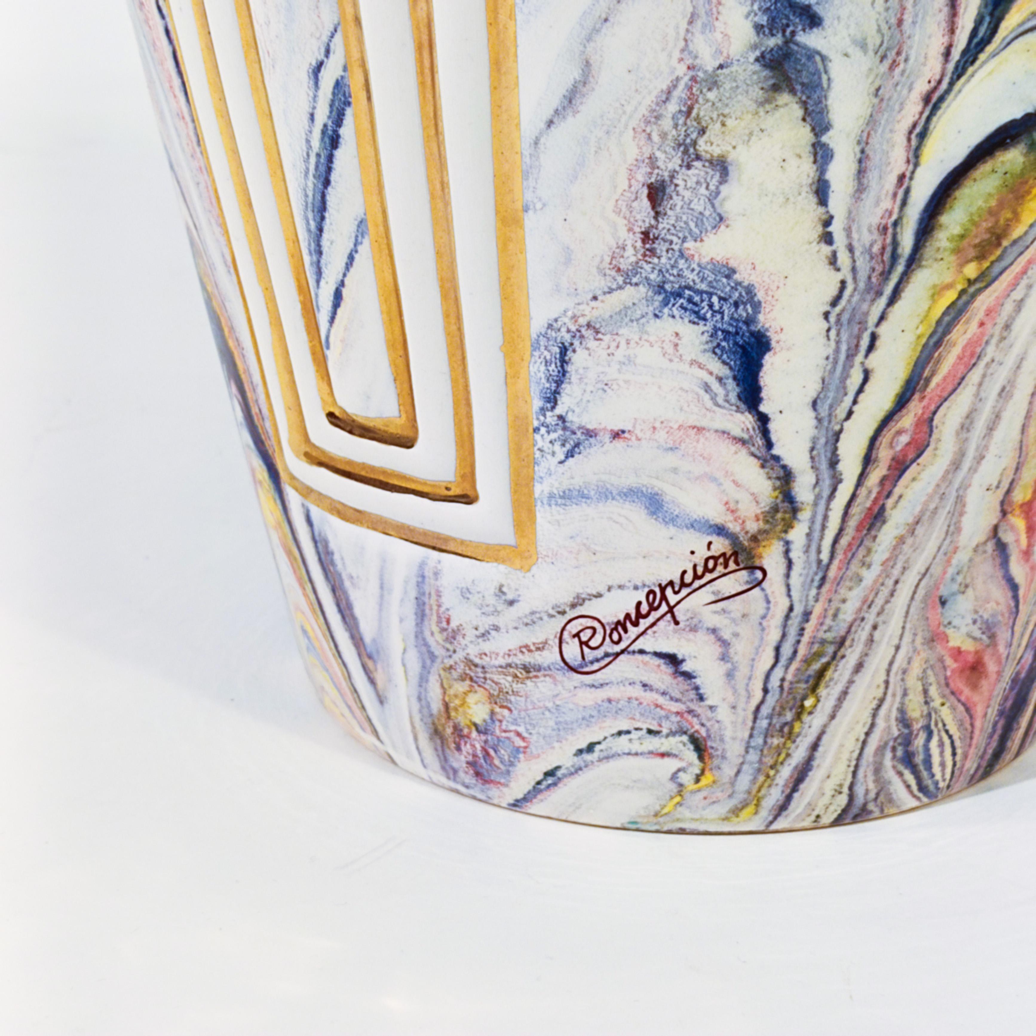 Hollywood Regency. Grande vaso postmoderno in ceramica di Manises, Spagna, anni '80 in vendita 4