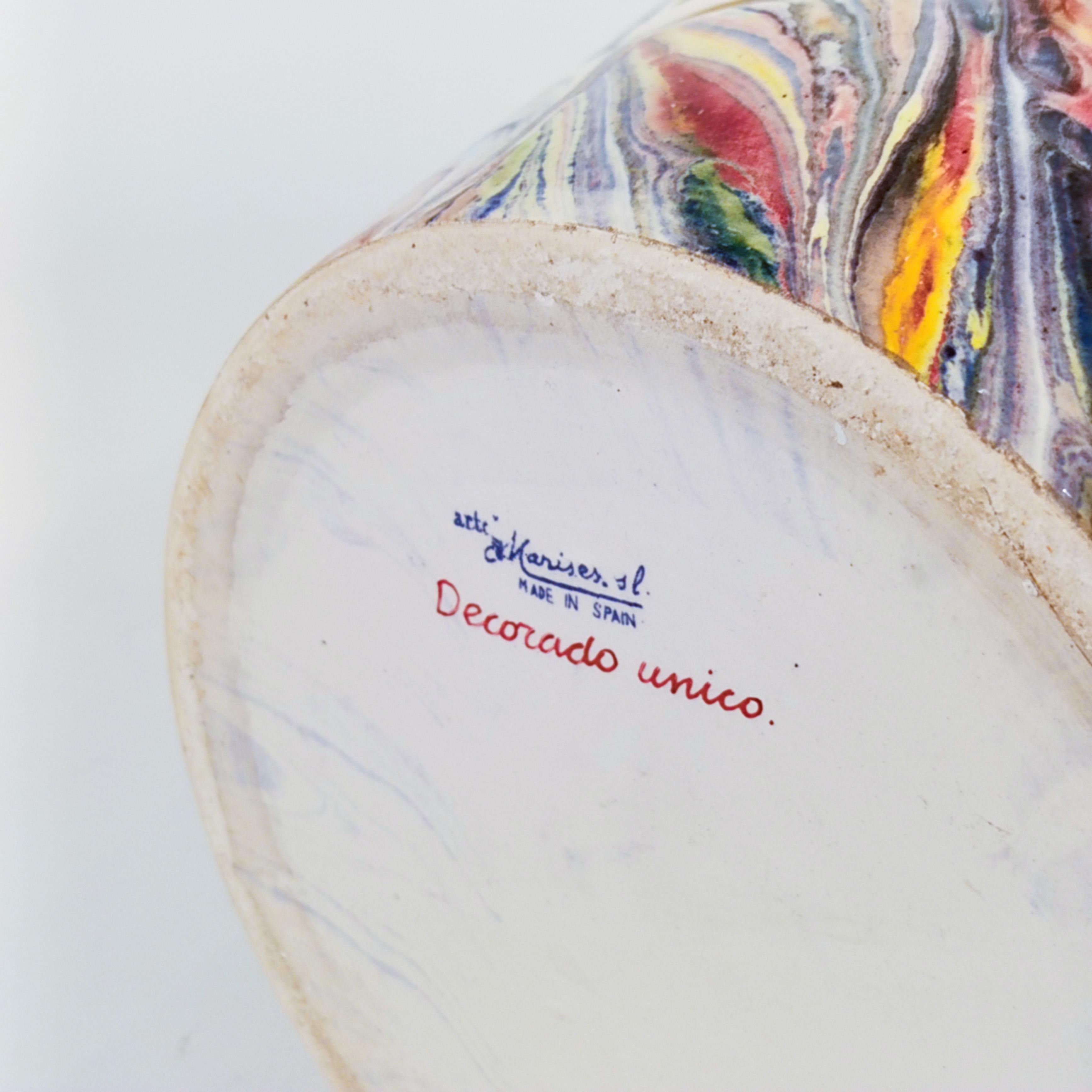 Hollywood Regency. Grande vaso postmoderno in ceramica di Manises, Spagna, anni '80 in vendita 5