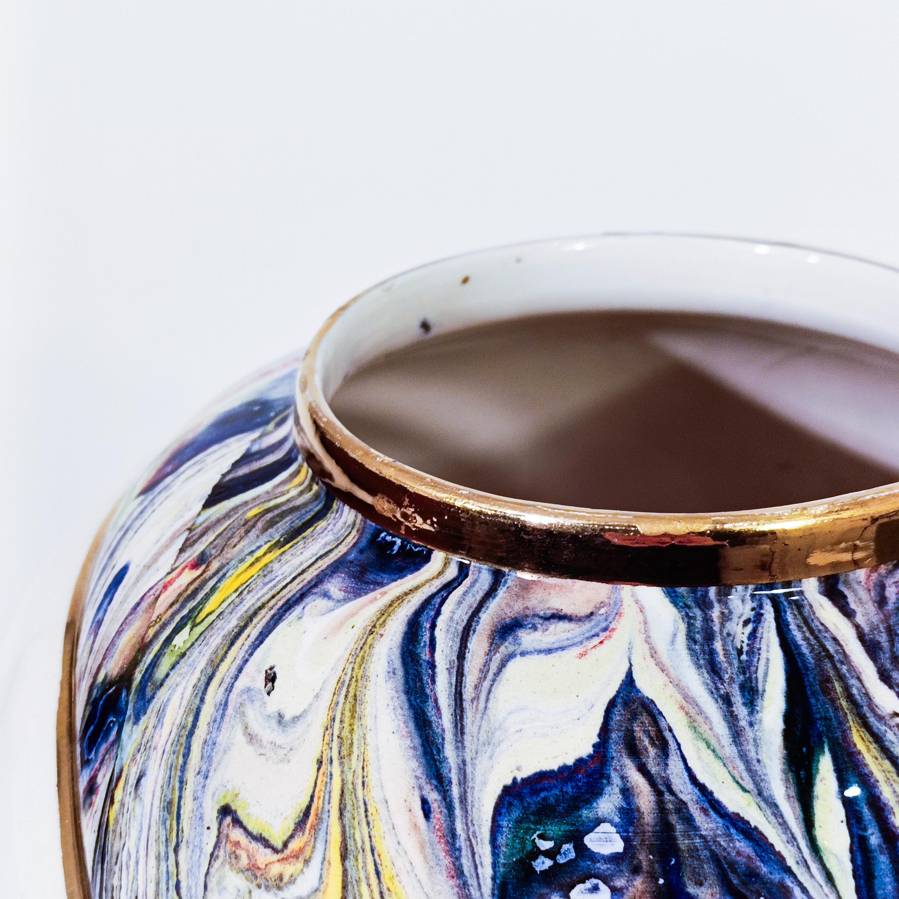 Ceramica Hollywood Regency. Grande vaso postmoderno in ceramica di Manises, Spagna, anni '80 in vendita