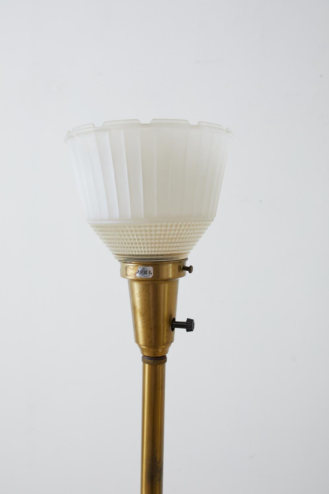 20th Century Hollywood Regency Lenox Porcelain and Brass Stiffel Lamps For Sale