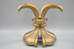 Hollywood Regency Lily Flower Fleur-de-Lis Gold Center Table Base